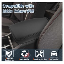 Ruiya WRX Armrest Cover for Subaru WRX Center Console Cover,for 2022-2025 Subaru WRX Accessories Soft Comfy Thicken Armrest Lid Cover Compatible with 2022 2023 2024 2025 Subaru WRX(Only Fit WRX 6MT)