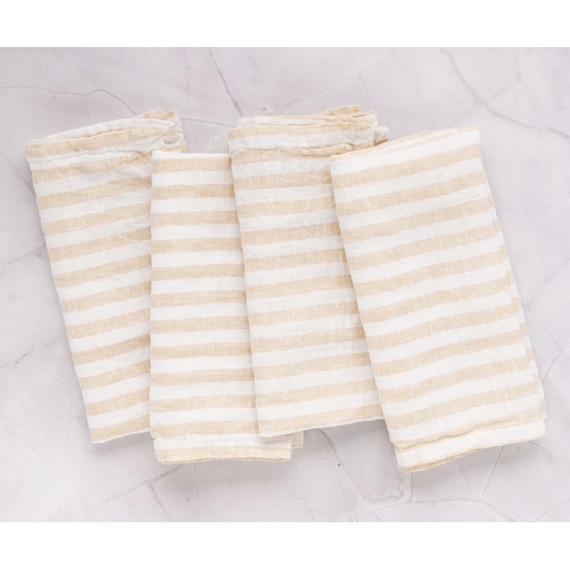 Amalfi Striped Napkin - Beige