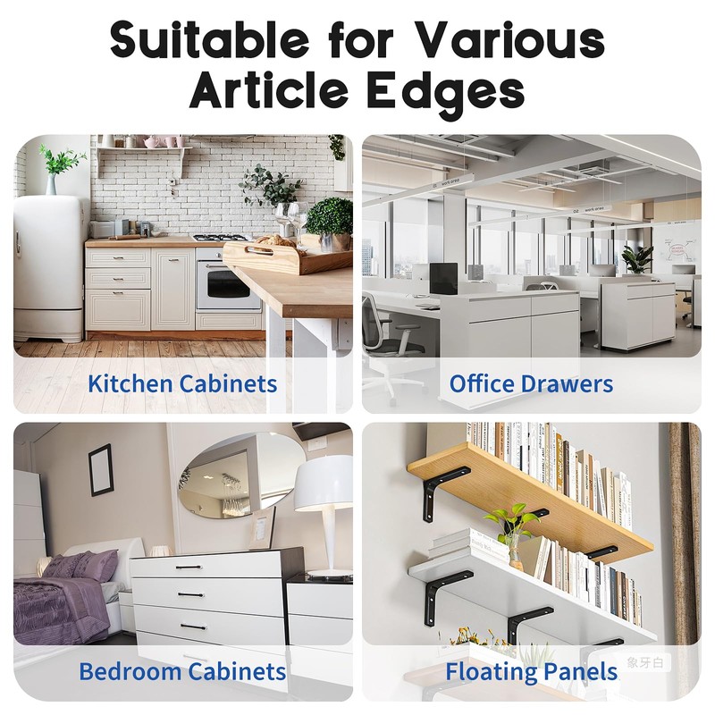Cabinet Protector Edge Guard (Pack of 6), 17.7" Clear PVC