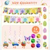 27 PCS Easter Decorations- Happy Easter Banner Egg Garland -