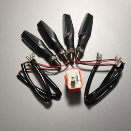Discover Winds Motorcycle Flowing LED Sequential Turn Signal, 4-Piece LED Relay Set