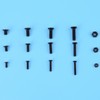440 Pieces Screws Set M3 M4 M5 Steel Flat Head