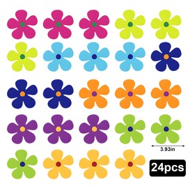 Zpana Car Flower Magnet Decals, 24PCS Magnetic Funny Stickers for Vehicle Bumper Mirror Window, Cute Automotive Exterior Retro Decoration Accessories, Universal for SUV, Truck, RV(Style A)