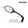 MEACHOW ME-007(2020) - Espejo retrovisor para manubrio de Bicicleta (Cristal