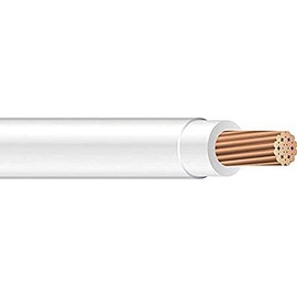 6 AWG 19-Stranded THHN White Copper Building Wire (150FT Cut)