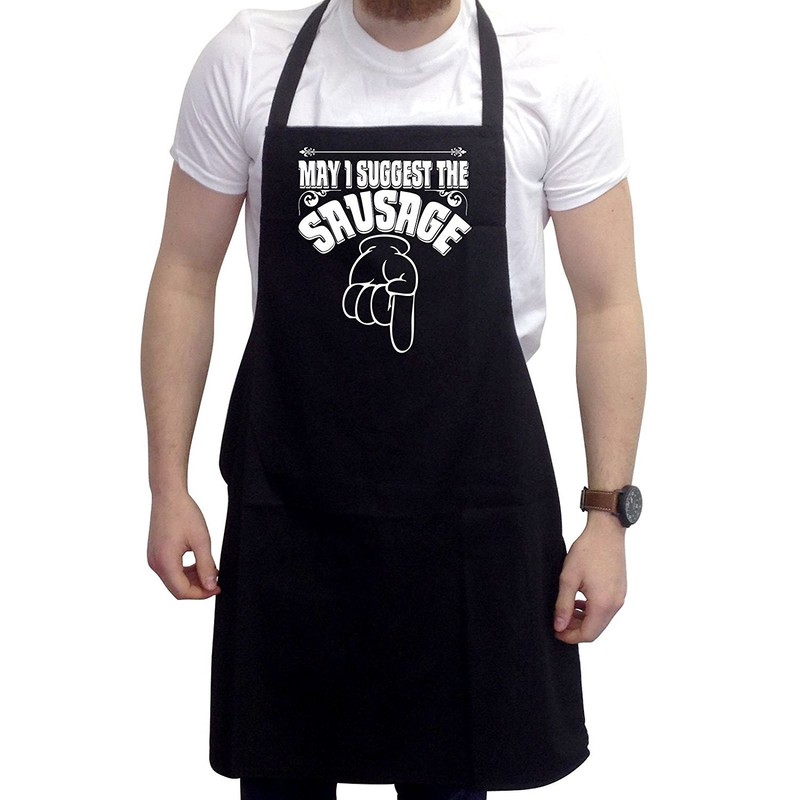 BBQ Aprons for Men - Funny Cooking Apron 100% Cotton,