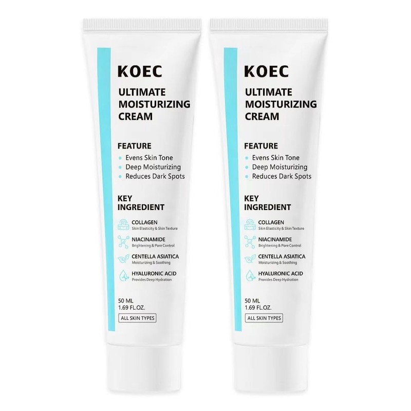 KOEC Crema Definitiva Original 2PCS,Hidratante Reafirmante Larga Duración con ácido