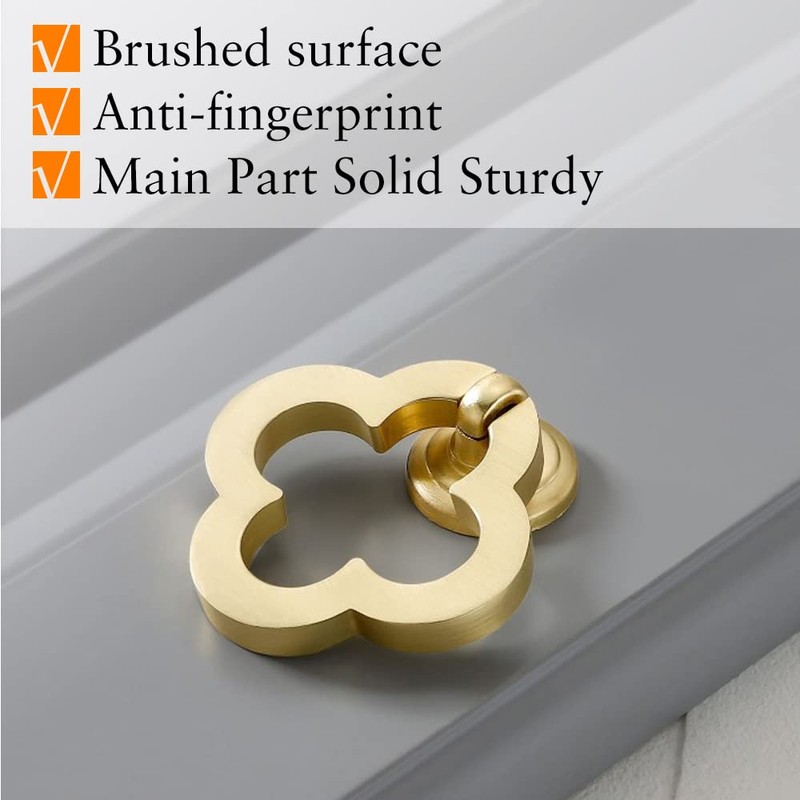 Ruiao 12 Pack 55mm Cupboard Knobs Cabinet Knobs, Gold Zinc