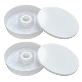 NIZEFEI 2 Pcs Rapid Round Bee Feeder Round Hive Top Feeders White Plastic Beehive Top Bee Water Feeder for Beekeeping