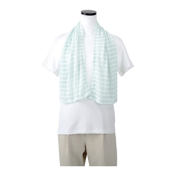 Ribuhahato 94008-51 Shirring Cool Towel, Outing, Mint, UV Protection, Cooling