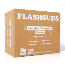 OPPEAL Unscented Laundry Detergent Sheet, HE Compatible, Completely Dissolve, Gentle on Skin, Essence Free, Powerful Clean, Rapidly Dissolve in 5s - 100 Big Sheets 200 Loads.