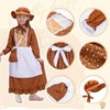 Meland Pioneer Dress for Girls - Colonial Floral Costume with
