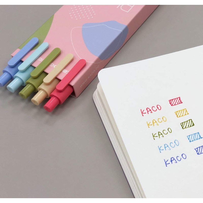 KACO Soft Touch Retractable Gel Ink Pens 0.5mm Fine Point
