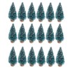 24 Pieces Artificial Mini Christmas Sisal Snow Frost Trees with