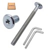 SKIR'CO (10 pcs) Zinc Plated Steel Joint Connector Bolts M6