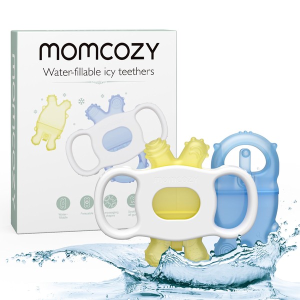 Momcozy Baby Teether Toys, Water Fillable Teether Silicone Cold Teether,