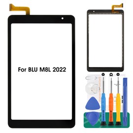 for BLU M8L 2022 Screen Replacement M0220WW for BLU M8L 2022 Digitizer Repair for BLU M8L Touch Screen Replacement Black 8" (Without LCD Display)
