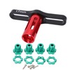 4 Set 17mm Hex Nuts Splined Wheel Hubs with Removal