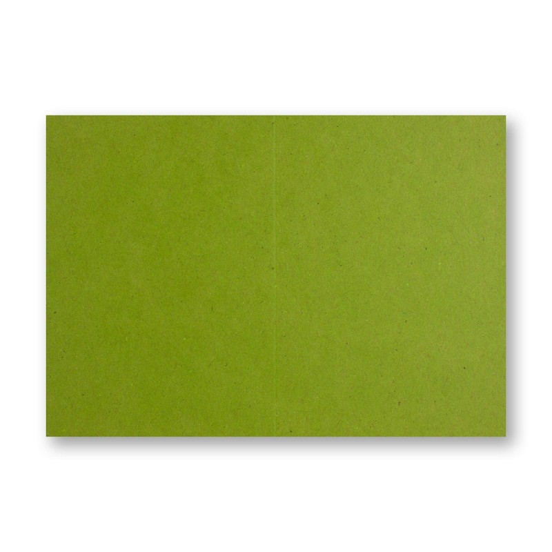 25 x Light Green Vintage Kraft Paper Folding Cards 210