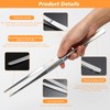 4 PCS Kitchen Fine Tweezer Set, 2 PCS Round &