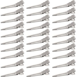 Suitable for Girls Hair Styling DIY, Pack of 30 EnteBill Hair Clips, Silver Hair Clips, 5.5 cm Hair Clips, Hairdresser Alligator Clips, Metal Hair Clips for Hair Clips, Women's Clips, Hairdressing