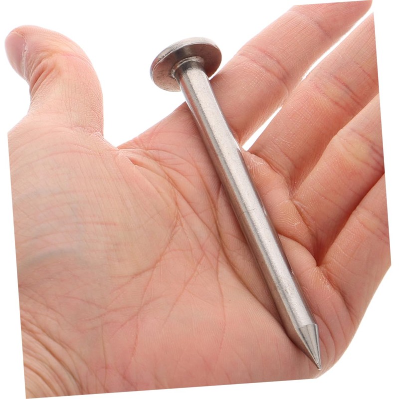 Kisangel 6pcs Stainless Steel Survey Markers Low Profile Ground Stakes