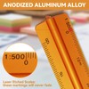 SZXMDKH 30cm Triangular Scale Ruler, Metal Ruler for Architects 1:100,
