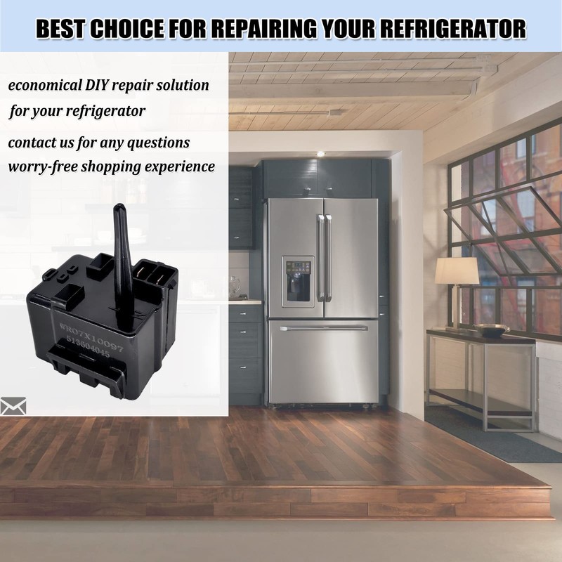 WR07X10097 Refrigerator Compressor Relay Overload Starter for GE Refrigerator Relay