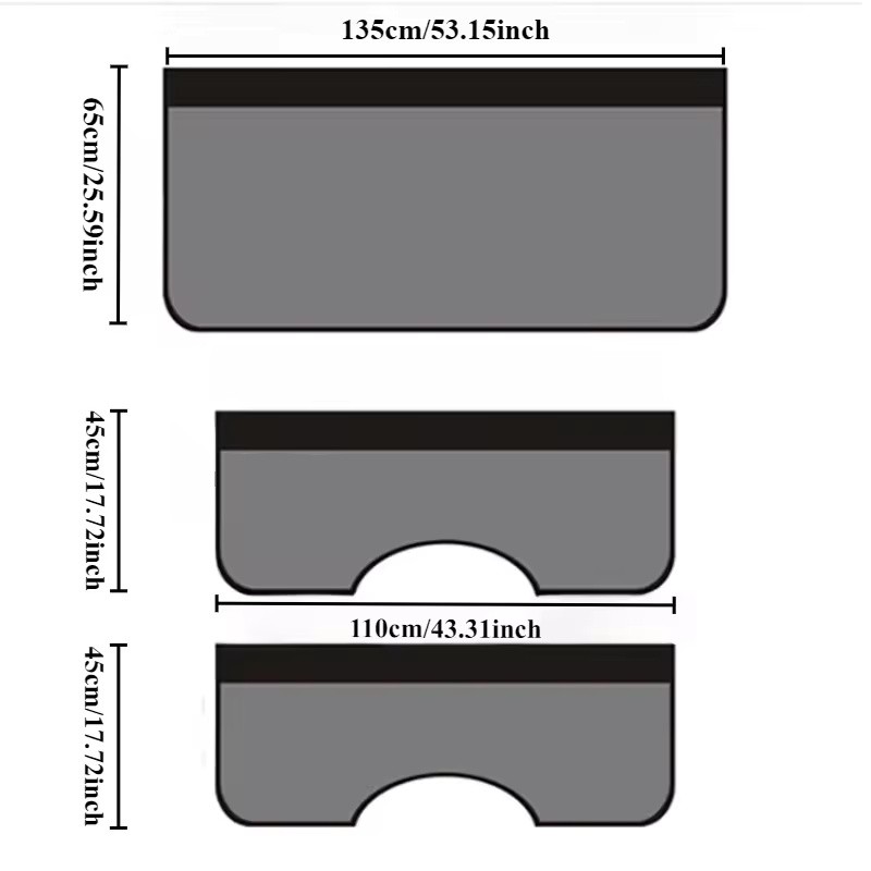 3-Piece Magnetic PU Leather Car Fender Cover Set for Auto