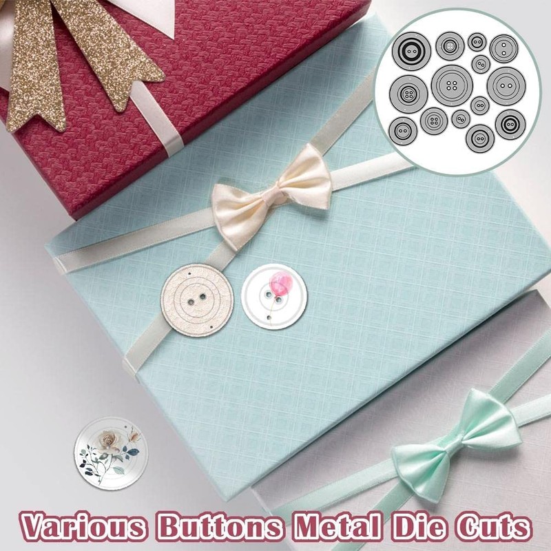 Various Buttons Metal Die Cuts, Buttons Metal Die Cuts Set,