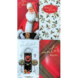 YLAB - 4 Christmas Money Wallets & Envelopes, Traditional Designs