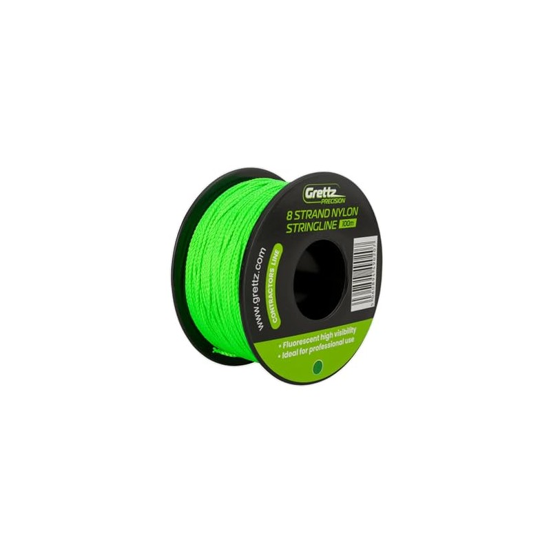 Grettz 100m Green Stringline – Heavy-Duty 8 Braid Nylon Line