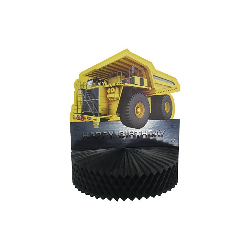 Creative Converting Construction Zone Birthday Centerpiece, Multi-colored, 12 3/4"