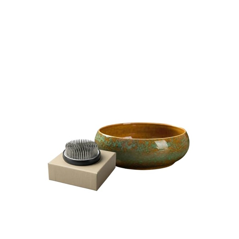 Ikebana Kit, Bowl, with 2.4in Floral Frog