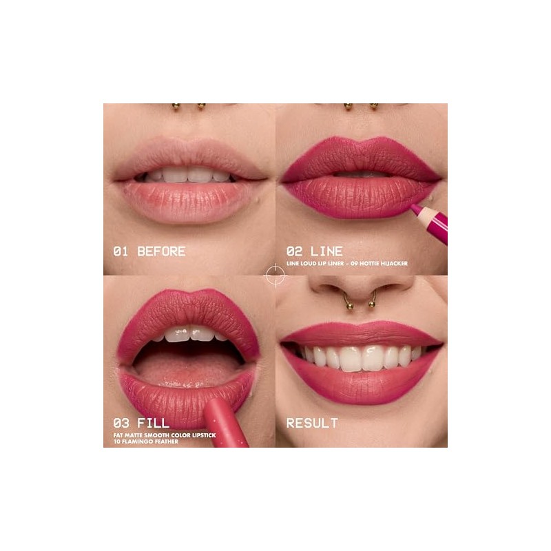 NYX Professional Makeup, Fat Matte Smooth Colour Lipstick, Soft Matte