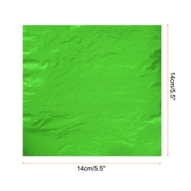 sourcing map Green Leaf Papers Gold Leaf Foil Sheet 5.5 x 5.5inch for Art Decoration, Sculptures, Pack of 100