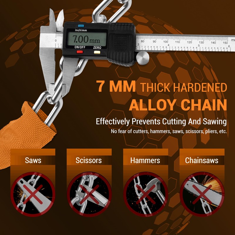 Looxmeer Bike Lock, Orange