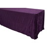 Zhen Linen 90" x 132" Rectangular Velvet Tablecloth (Plum)