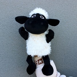 LOMTRATS Animal Hand Puppets for Kids Toddlers Includes Wolf Tiger Lion Monkey with Legs Perfect for Storytelling Teaching Preschool Birthday Gifts B-sheep