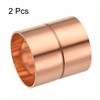 sourcing map Copper Pipe Coupling 38mm Straight Connecting Adapter Joint