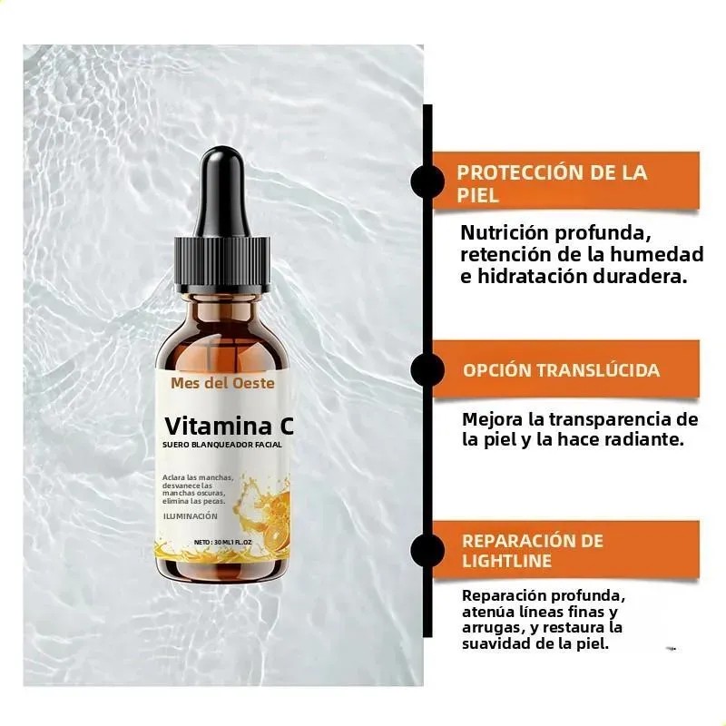 Sérum De Vitamina C, 3 Unidades, Iluminador Antiarrugas Ch
