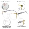 OCCI CHIARI Oversized Reading Glasses 3.5 Blue Light Blocking Cat