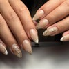 Uñas postizas a presión con punta francesa, uñas postizas medianas