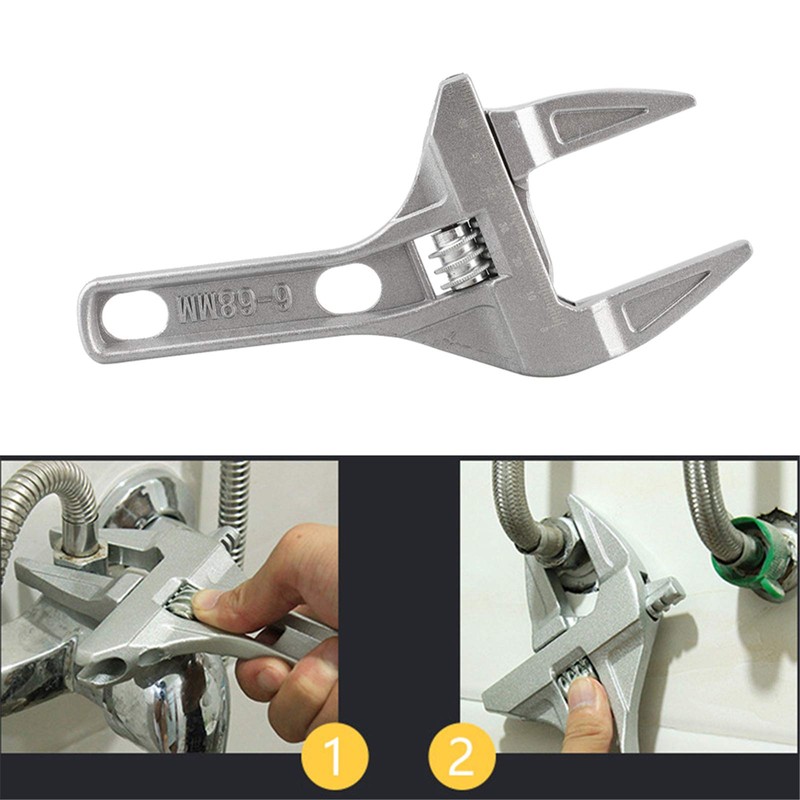 Adjustable Wrench 6 to 68mm Large Opening Short Handle Bathroom