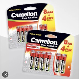 Camelion Plus Alkaline Battery 8AA + 4 Free