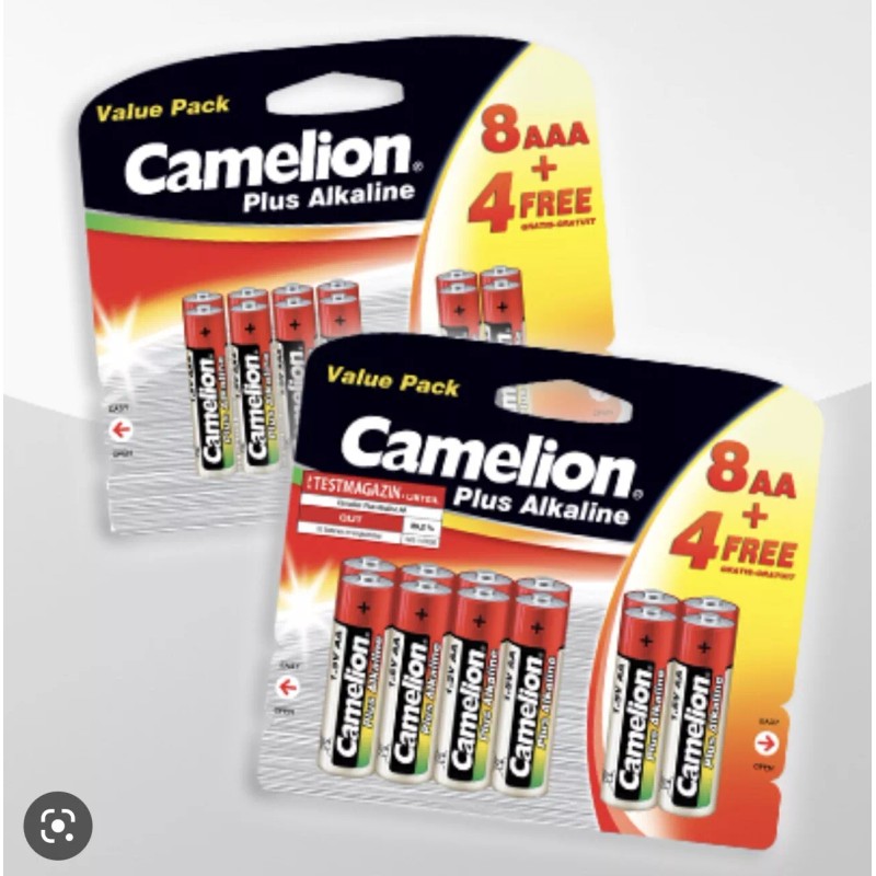 Camelion Plus Alkaline Battery 8AA + 4 Free
