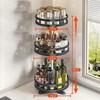 360° Rotating Countertop Organizer for Kitchen Storage – Space-Saving Metal