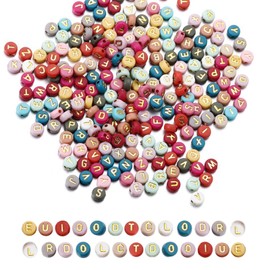 Waldspring Pack of 1000 A-Z Beads for Threading, 7 mm Letter Beads Set, Bracelet Making Set, Beads for Threading, Bracelet Beads Letters