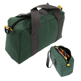 Heavy Duty Oxford Fabric Tool Bag Large Capacity Tool Storage Bag Multifunction Waterproof Electrician Tool Repairing Organizer Portable Home Wide Mouth Tool Pouch(16 inch)