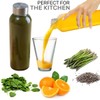 Brieftons 18 Oz Clear Borosilicate Glass Water Bottles With Caps,